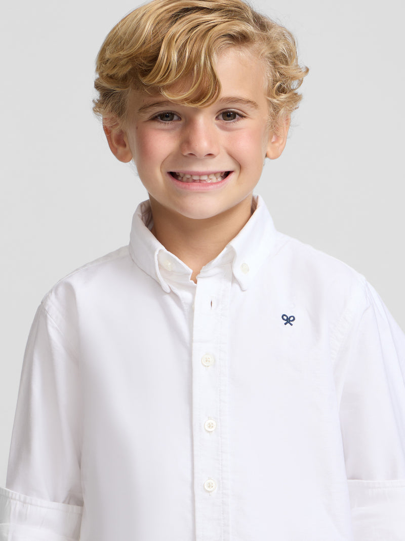 Chemise sport enfant classique oxford blanche