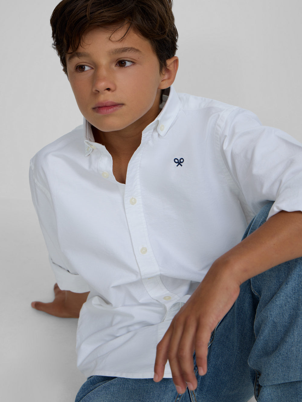Chemise sport enfant classique oxford blanche