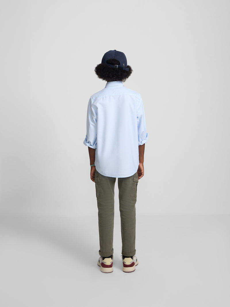Classic Oxford Light Blue Kids' Sport Shirt