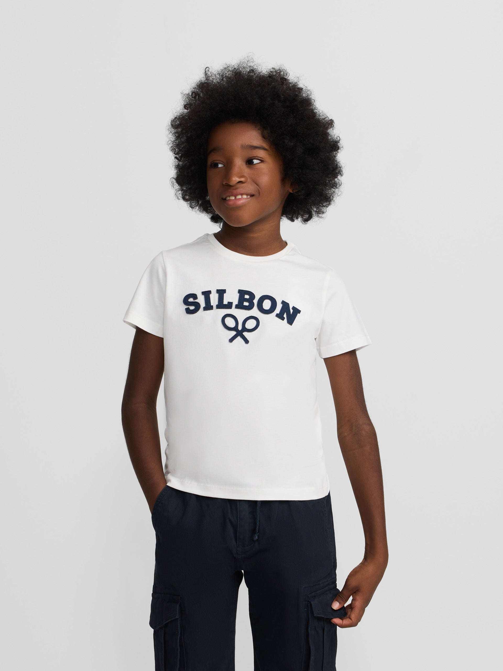 Camisola kids raquete meia branca