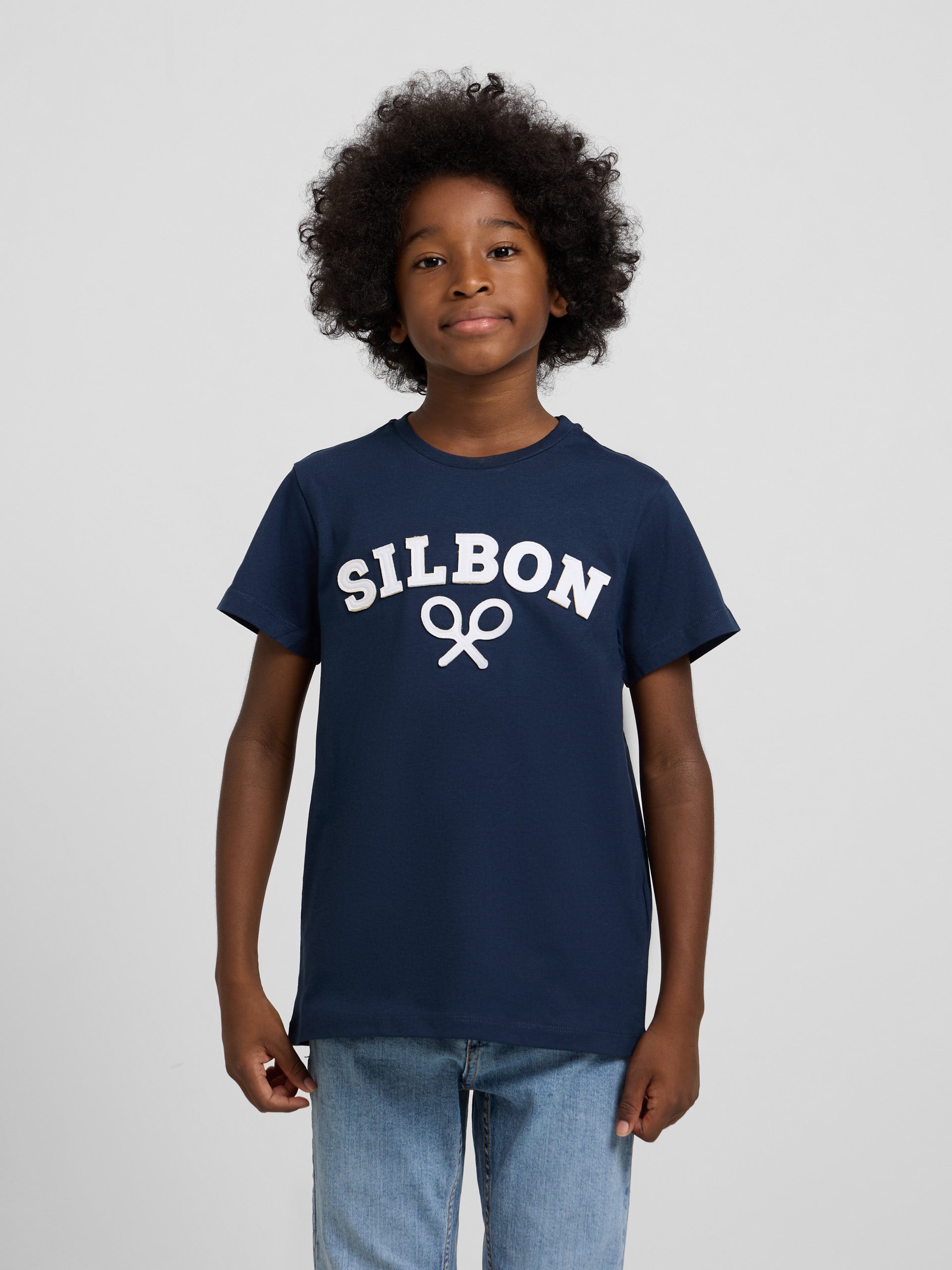 Camisola kids raquete meia azul-marinho