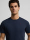 Camiseta silbon minilogo azul marino