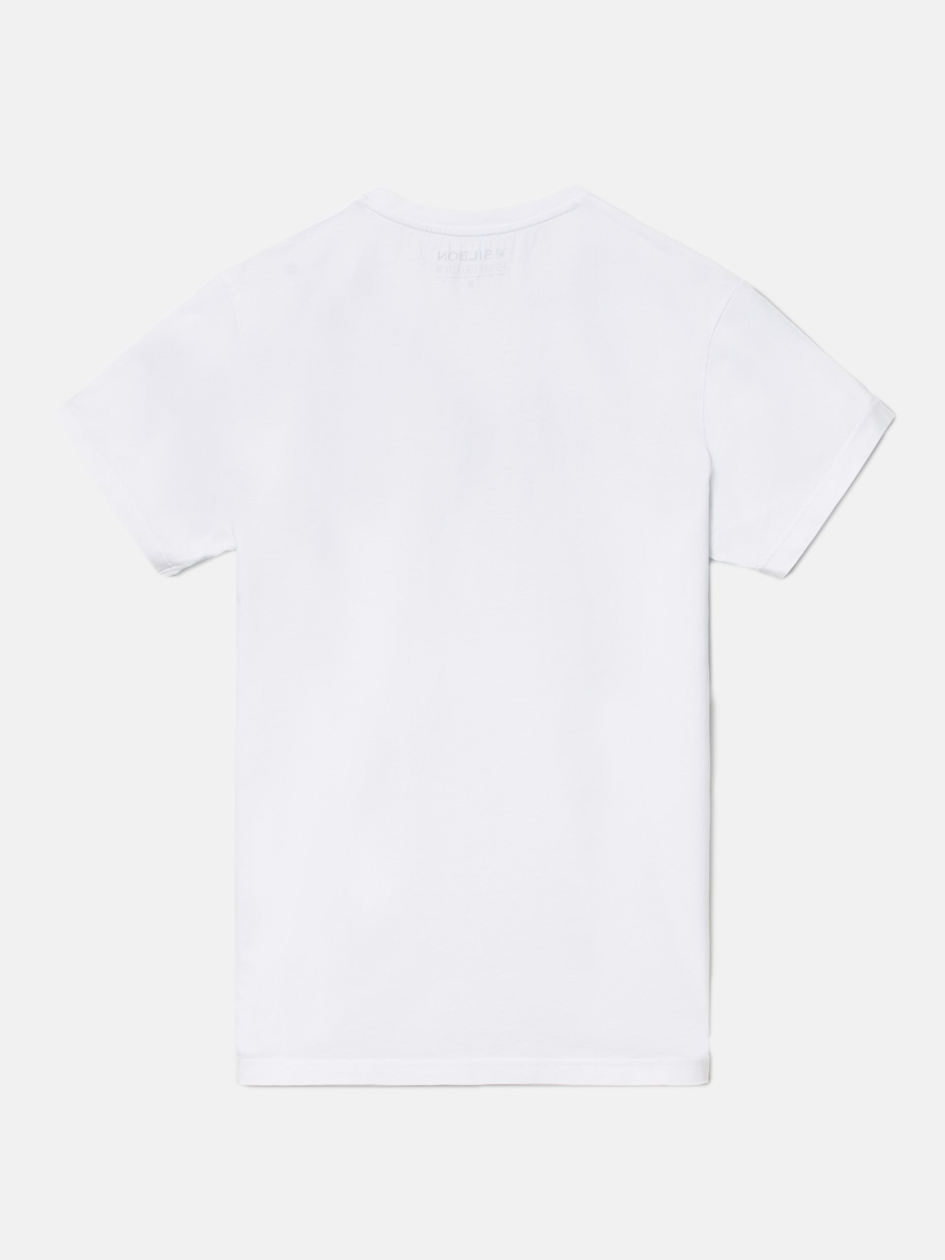 Silbon white half racket t-shirt