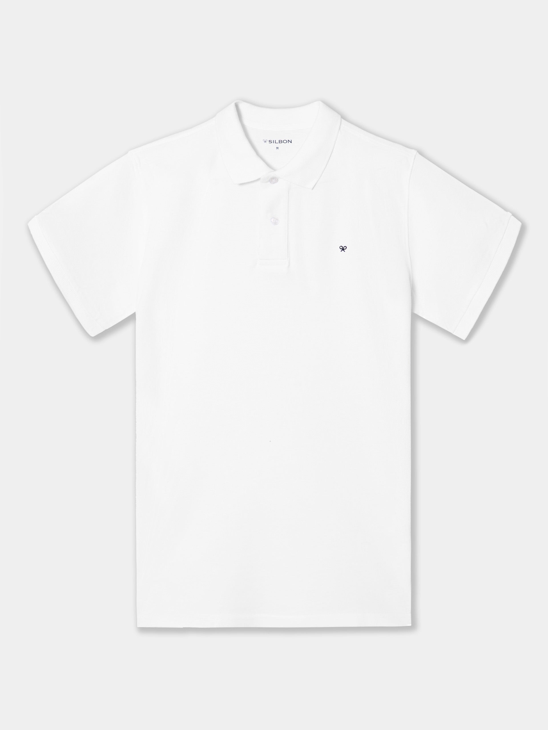 Polo clasico liso blanco