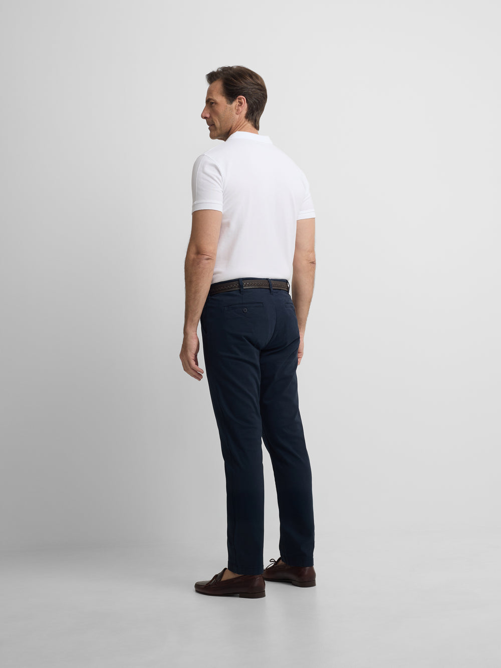 Polo clasico liso blanco
