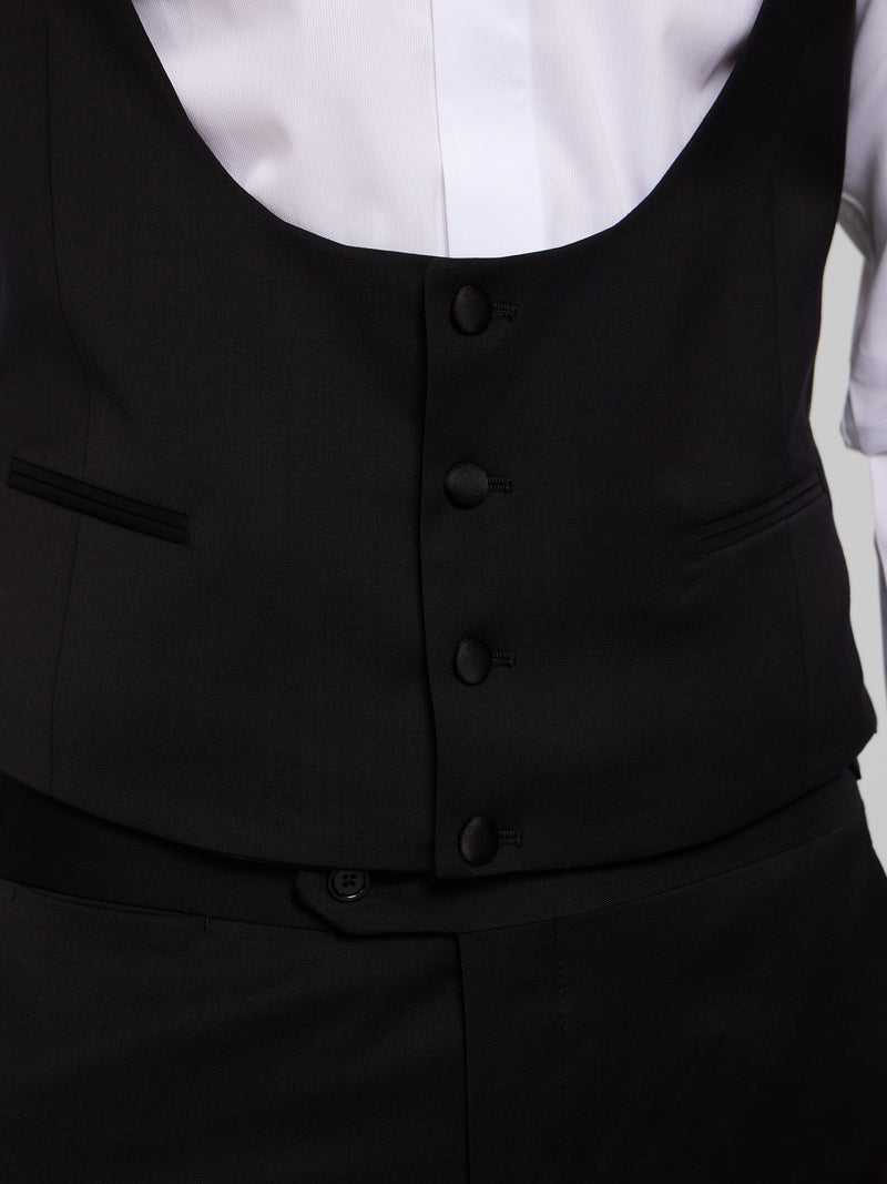 Gilet smoking classique noir