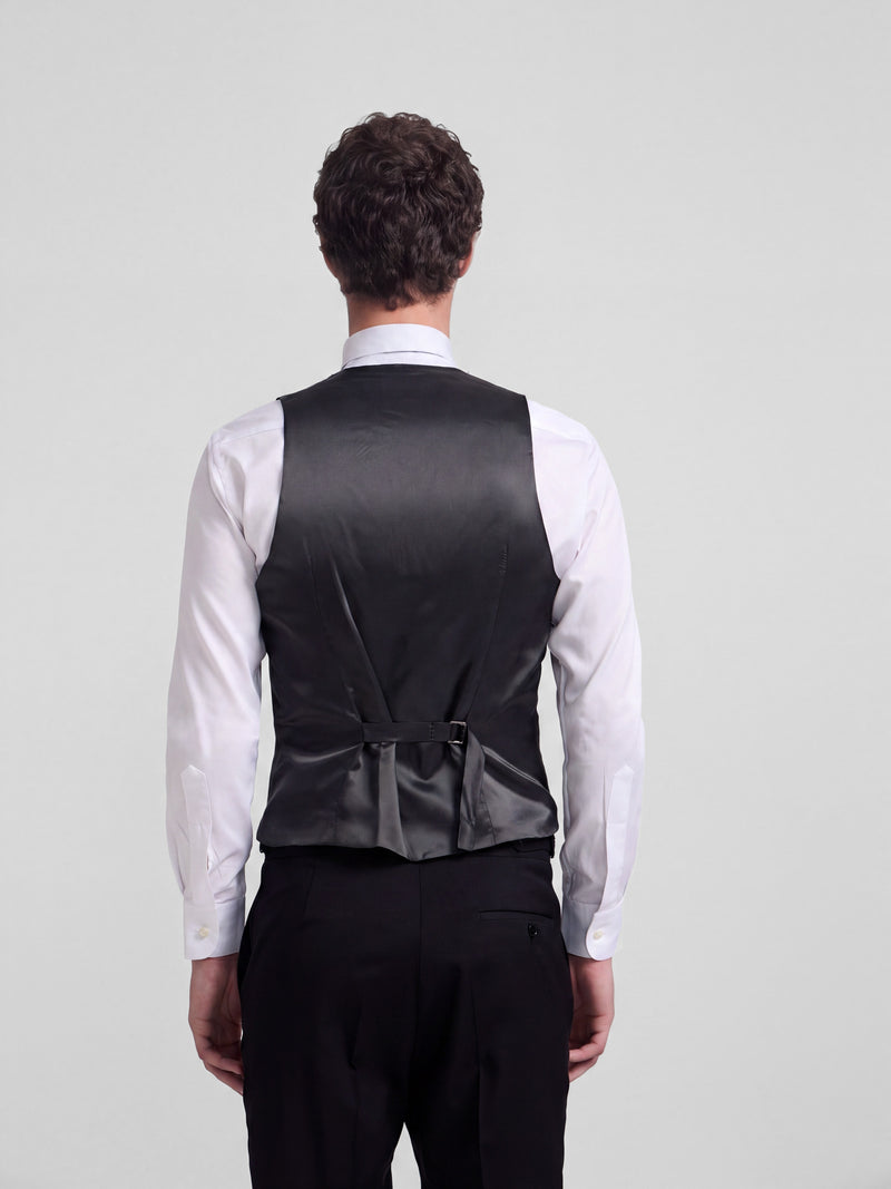 Gilet smoking classique noir