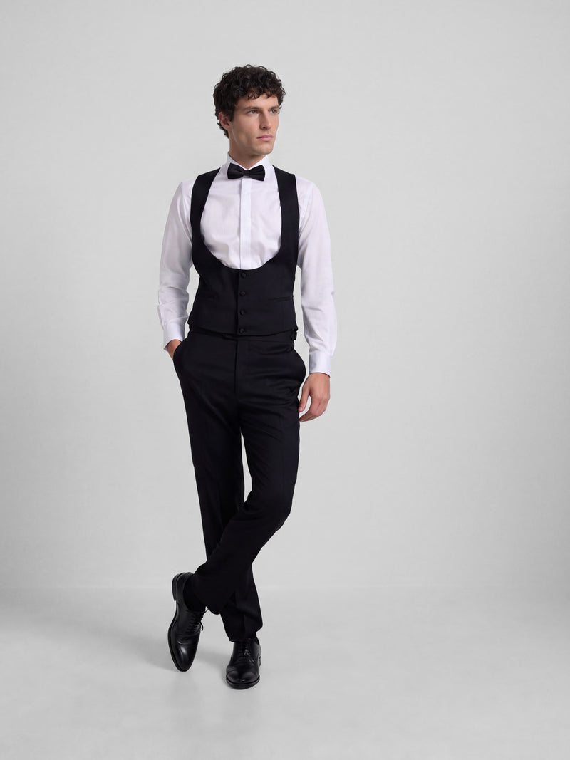 Gilet smoking classique noir