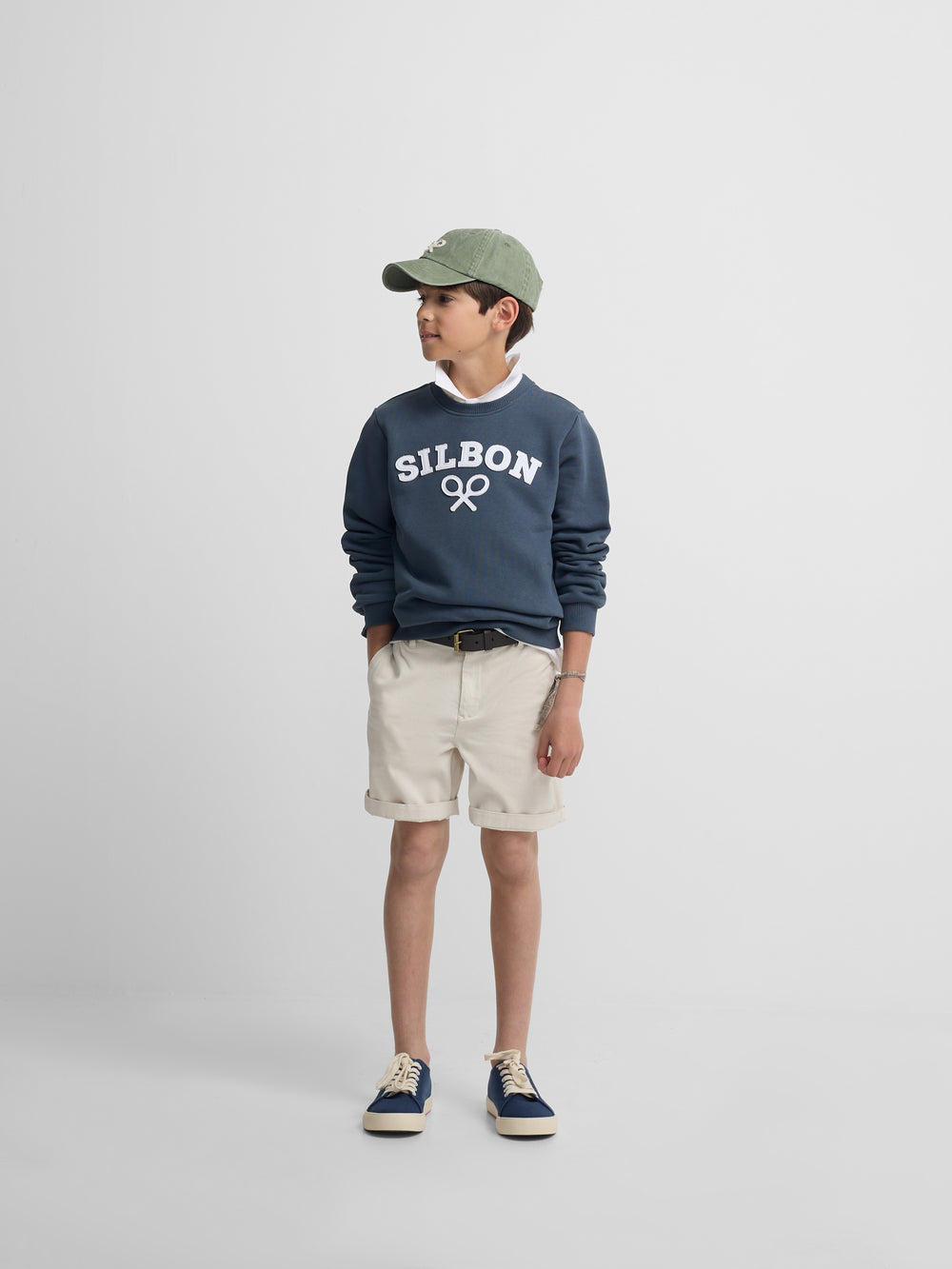 Sudadera kids raqueta media azul marino
