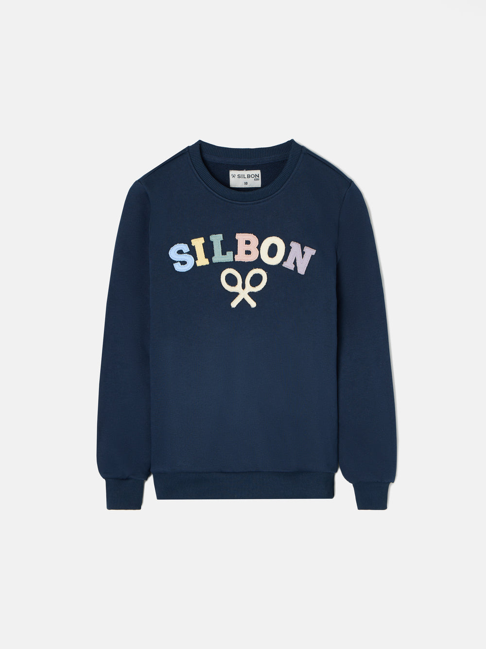 Sweat-shirt enfant raquette demi multicolore