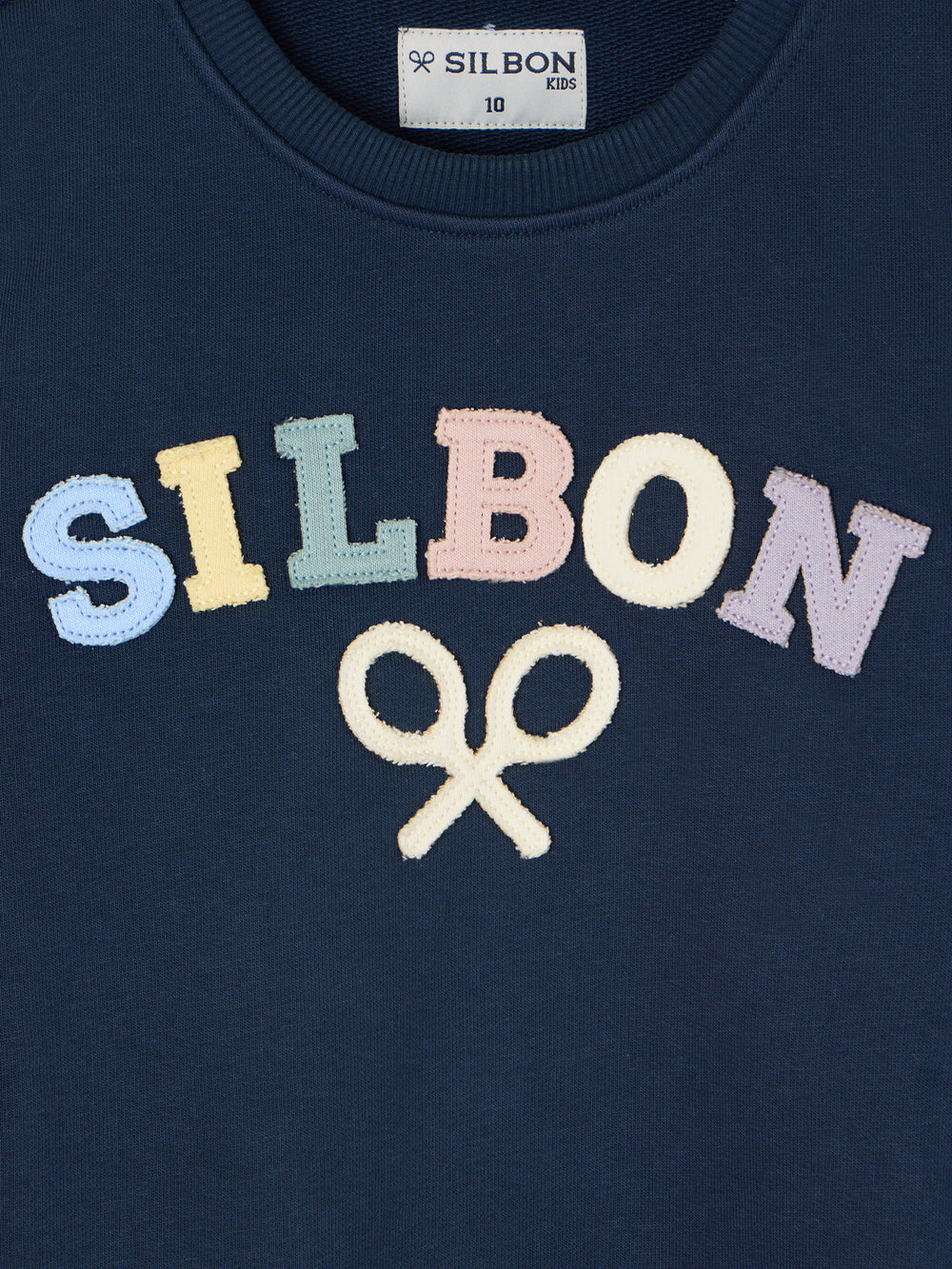 Sweat-shirt enfant raquette demi multicolore