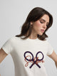 T-shirt femme classique écru
