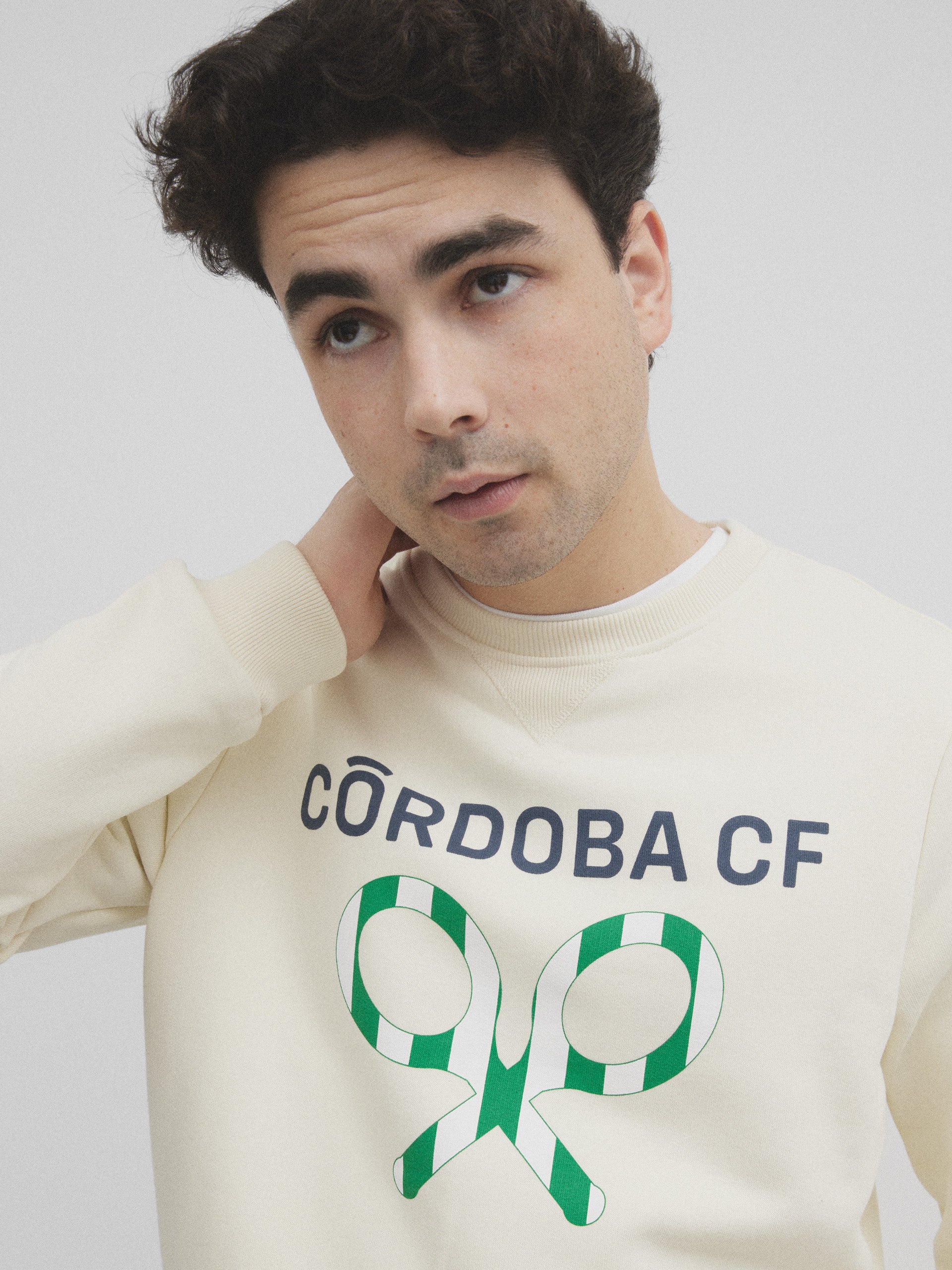 Sudadera cordoba cf crema
