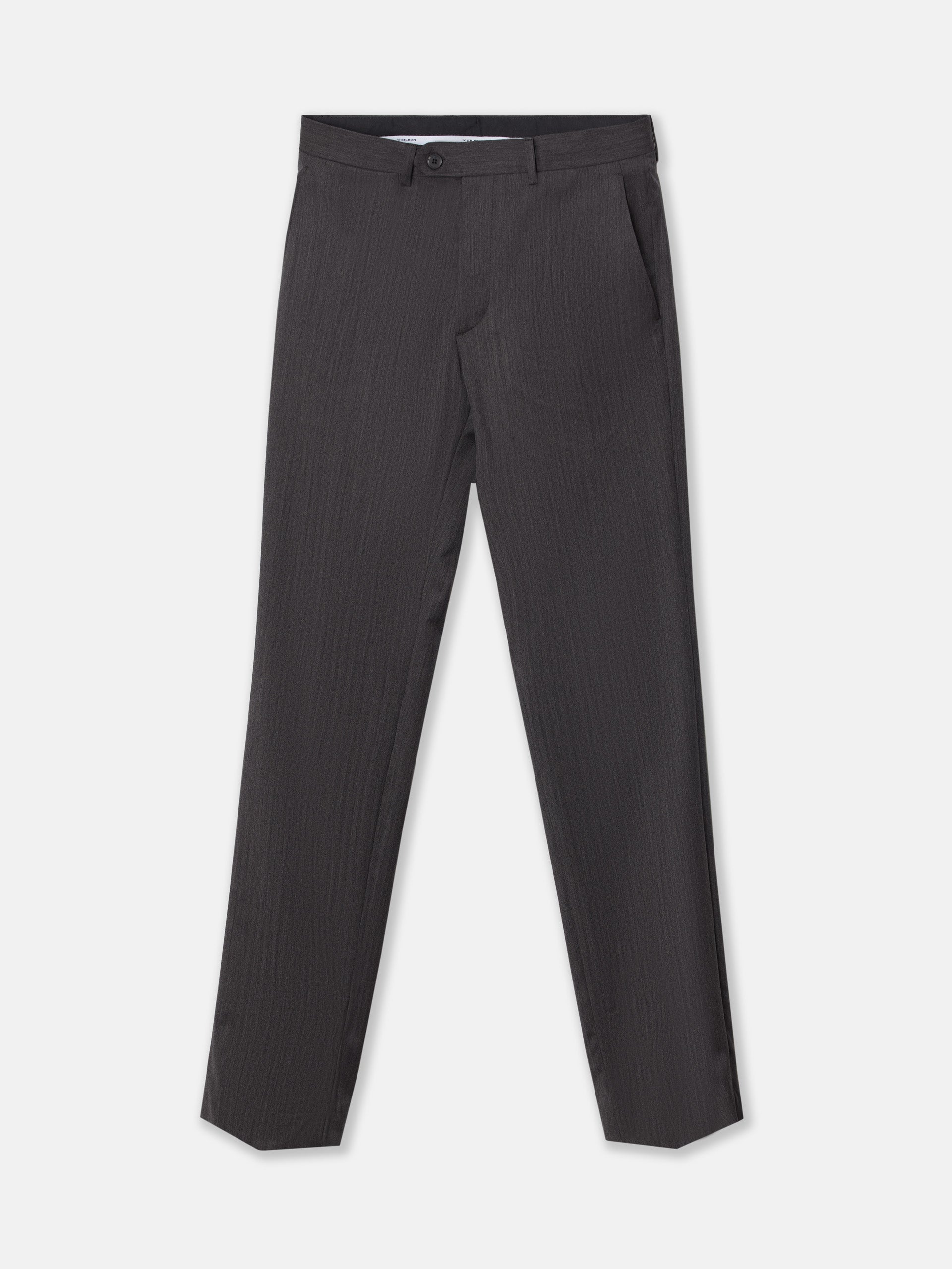 Classic gray herringbone suit trousers