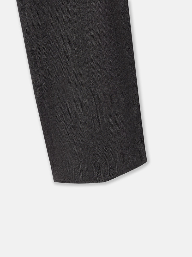 Pantalon de costume classique à chevrons gris