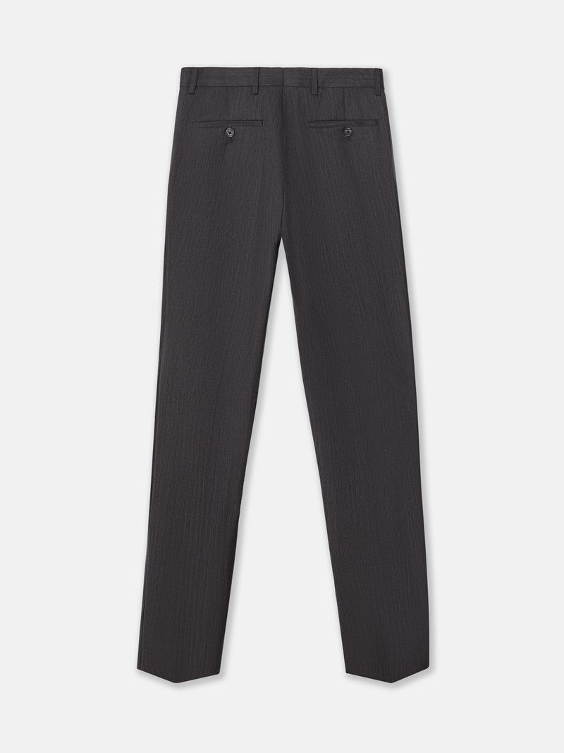 Pantalon de costume classique à chevrons gris
