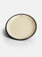Plato llano ceramico esmalte bicolor