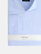 Chemise habillée à fines rayures bleu ciel, poignets doubles