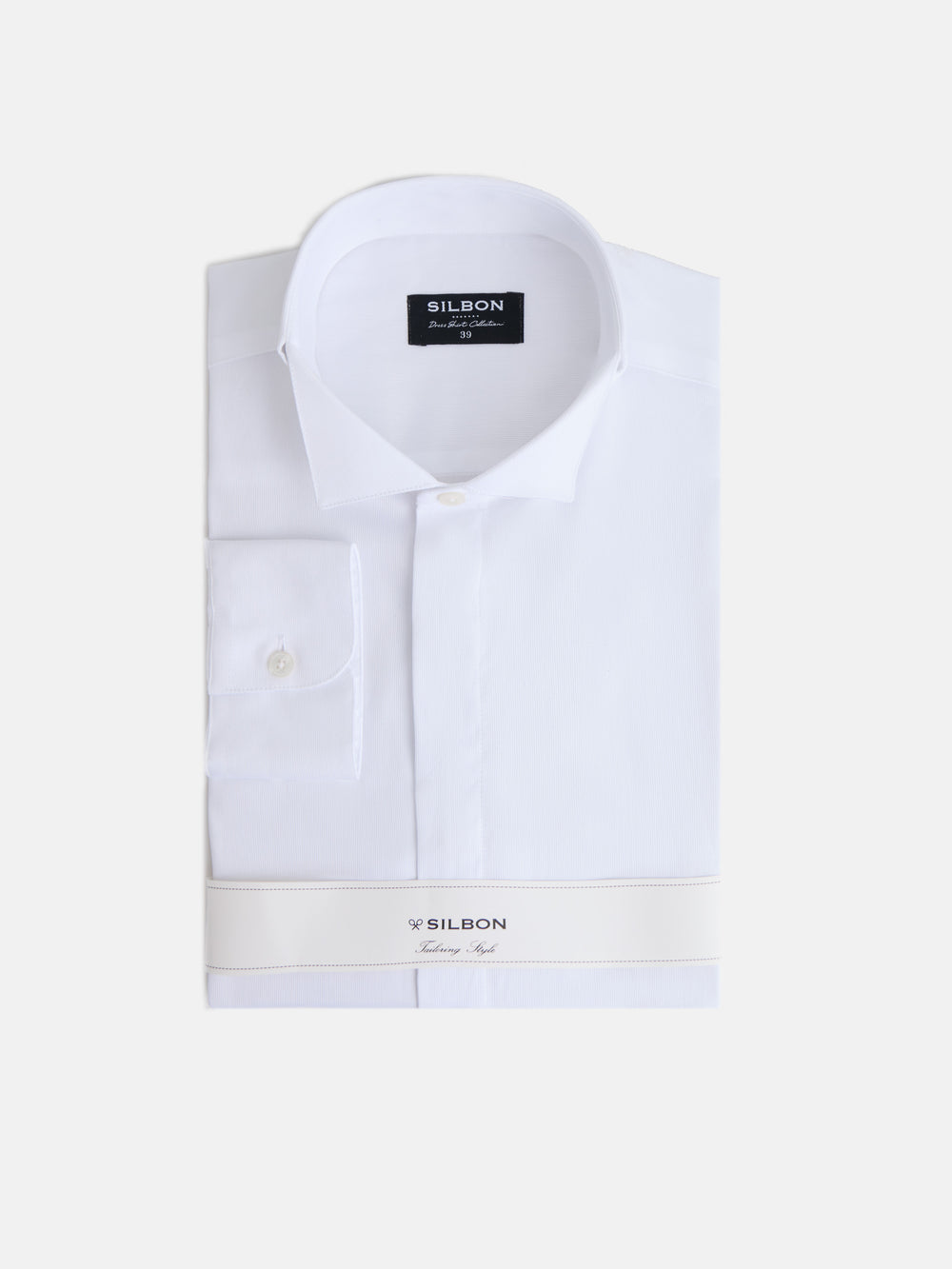 Chemise habillée col smoking blanche