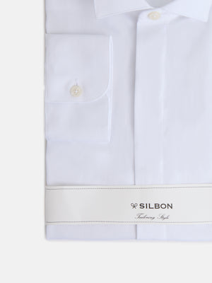 Camisa vestir cuello esmoquin blanca