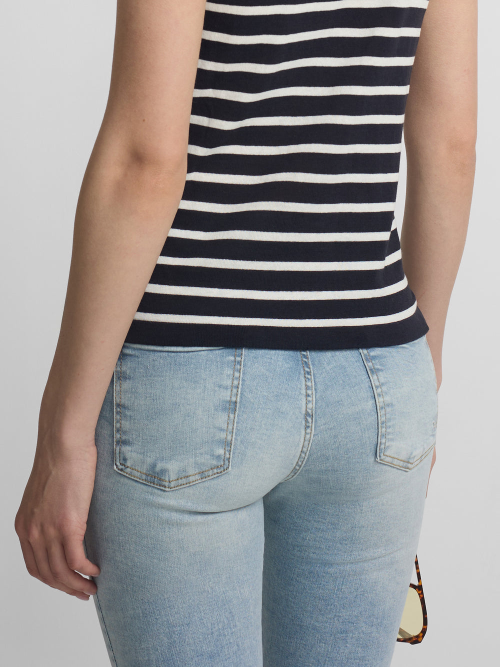 Pantalon femme slim fit denim clair