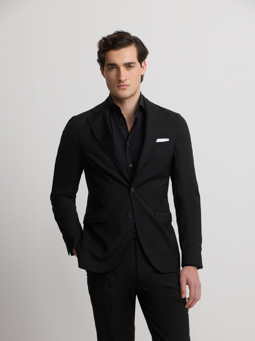 Classic black suit jacket