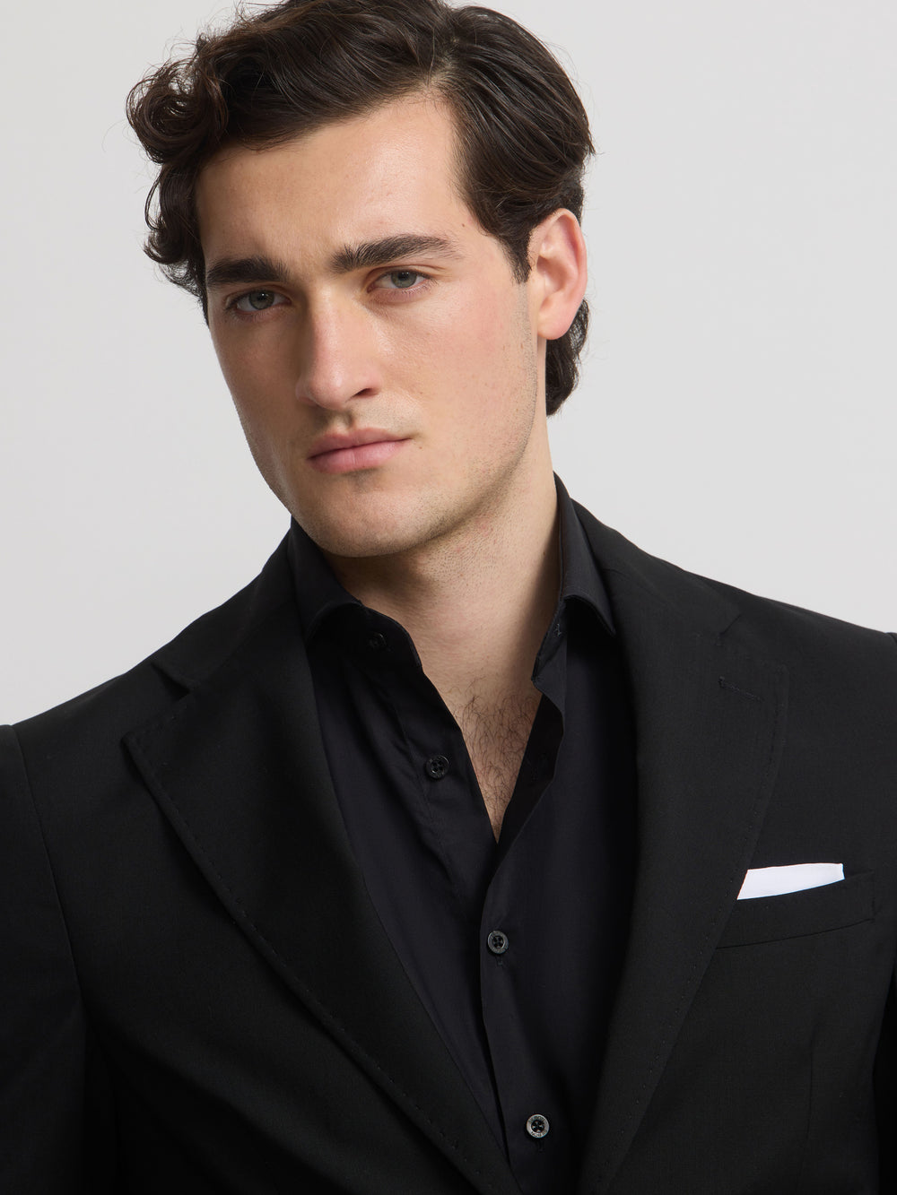 Classic black suit jacket