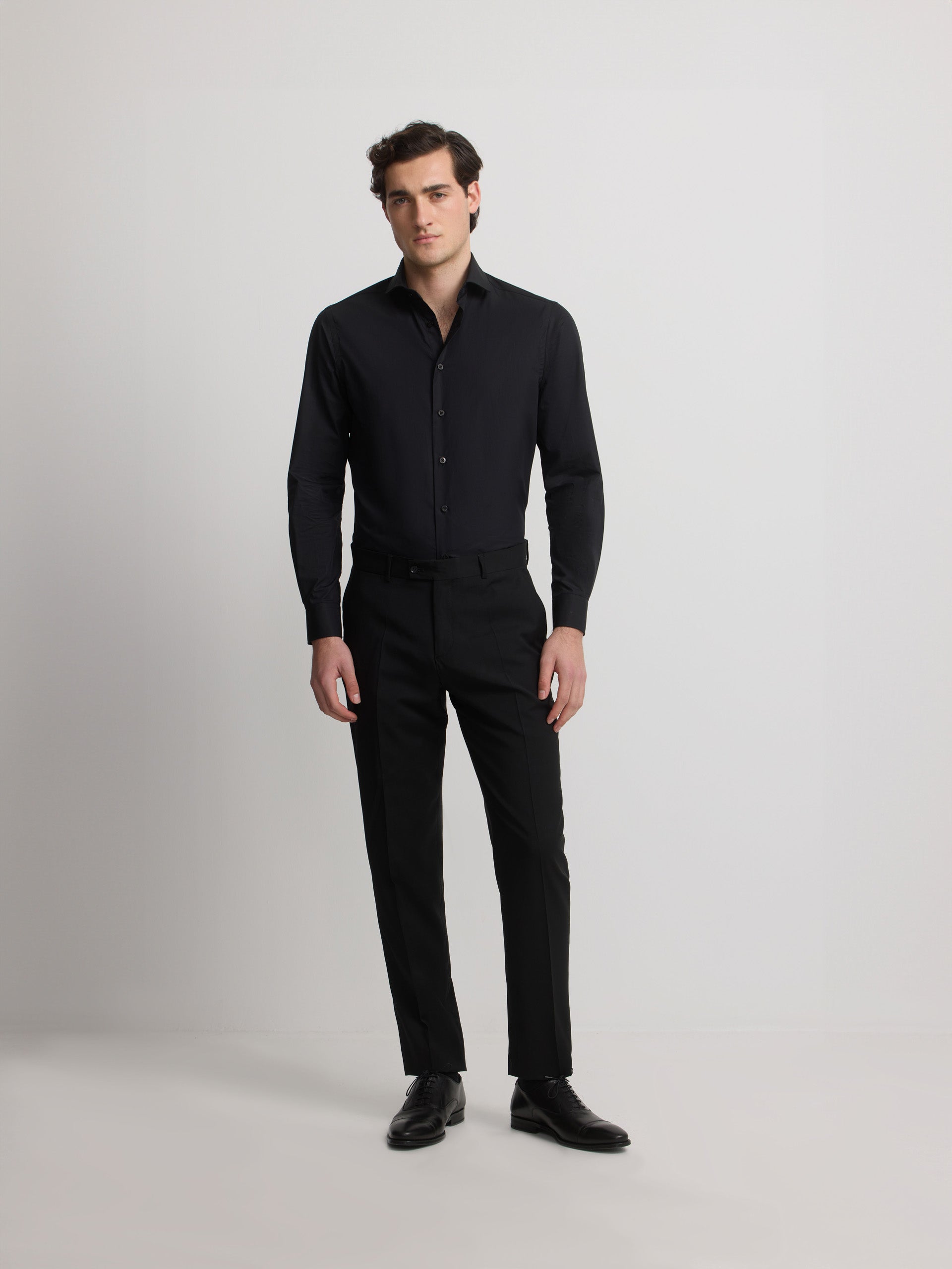 Pantalon traje clasico negro