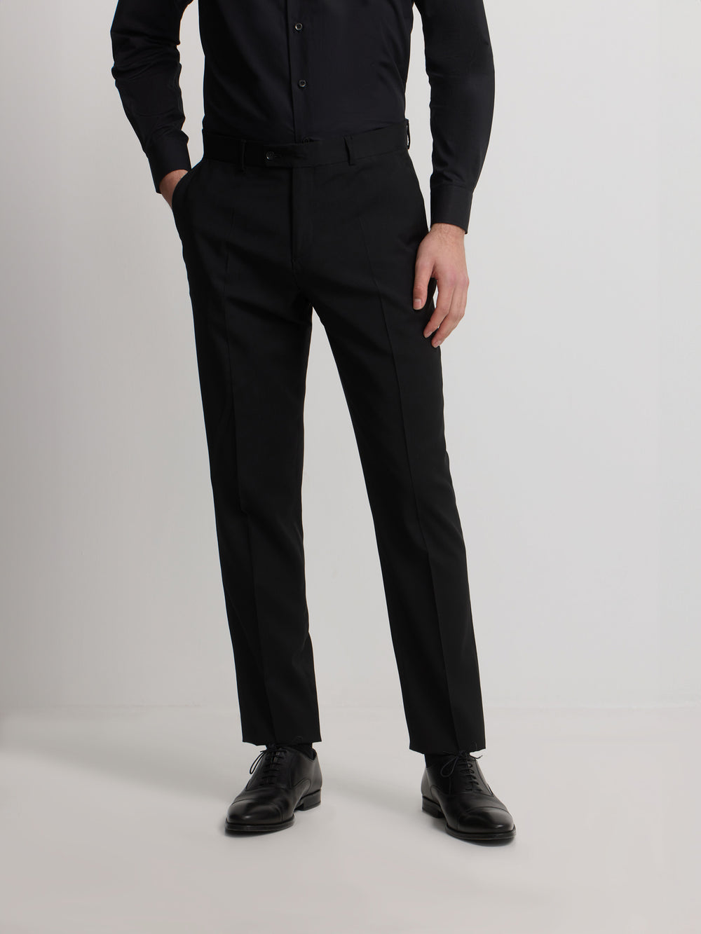 Classic black suit trousers