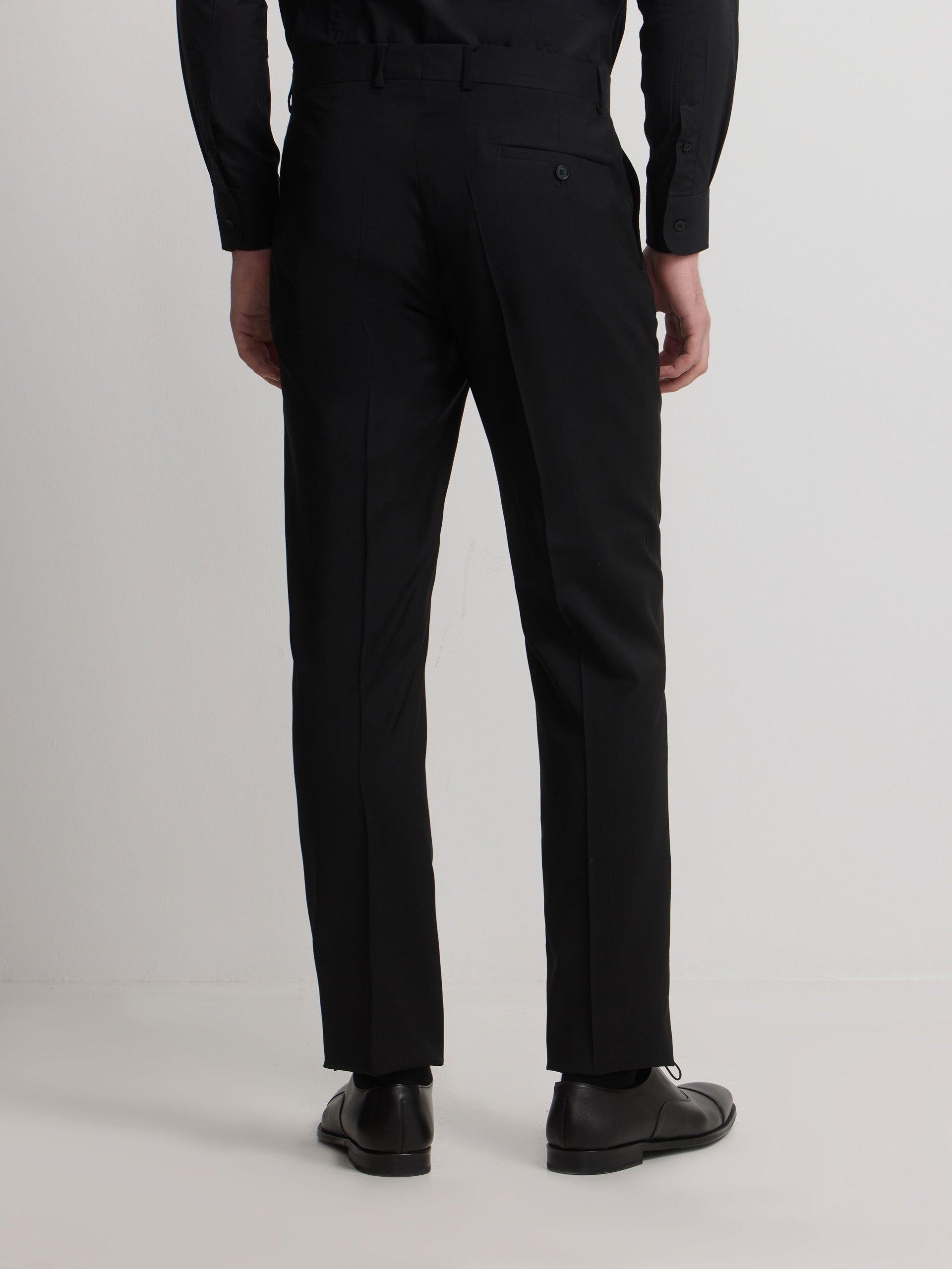 Pantalon traje clasico negro