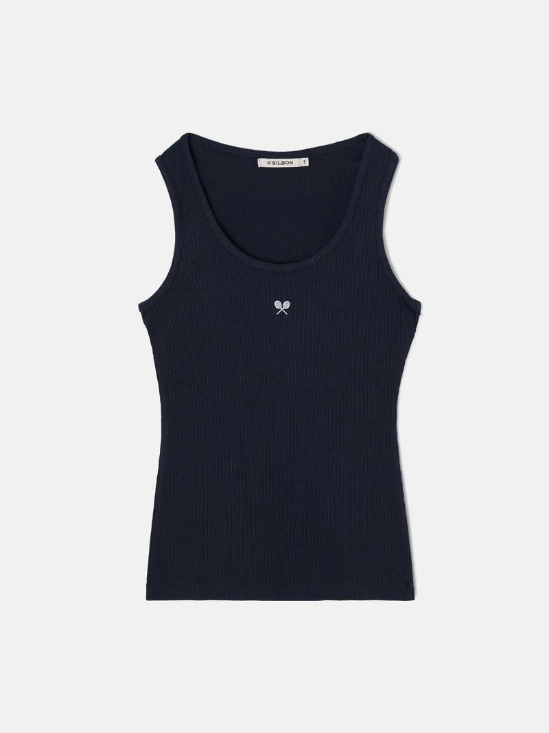 Camiseta woman tank azul marino