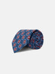 Cravate en soie motif bleu