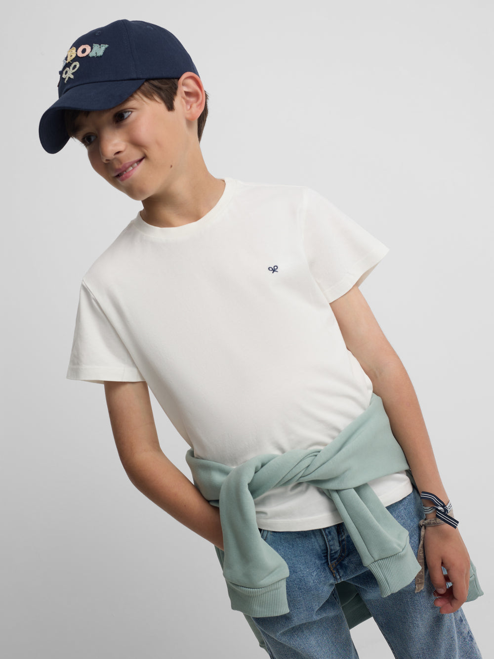 T-shirt kids minilogo branca