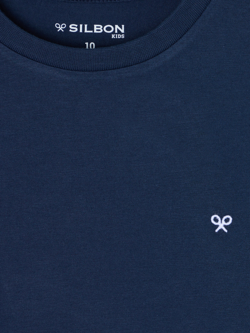 Camiseta kids minilogo azul marino