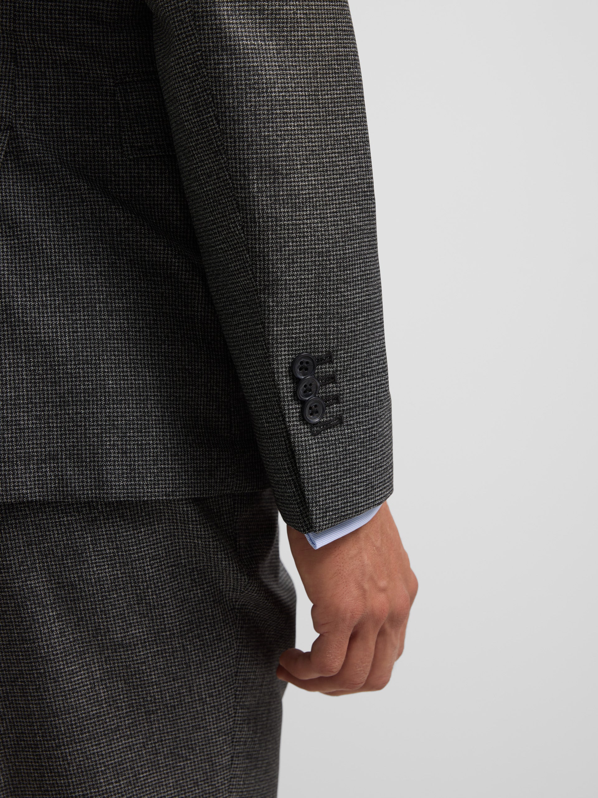 Grey houndstooth suit jacket