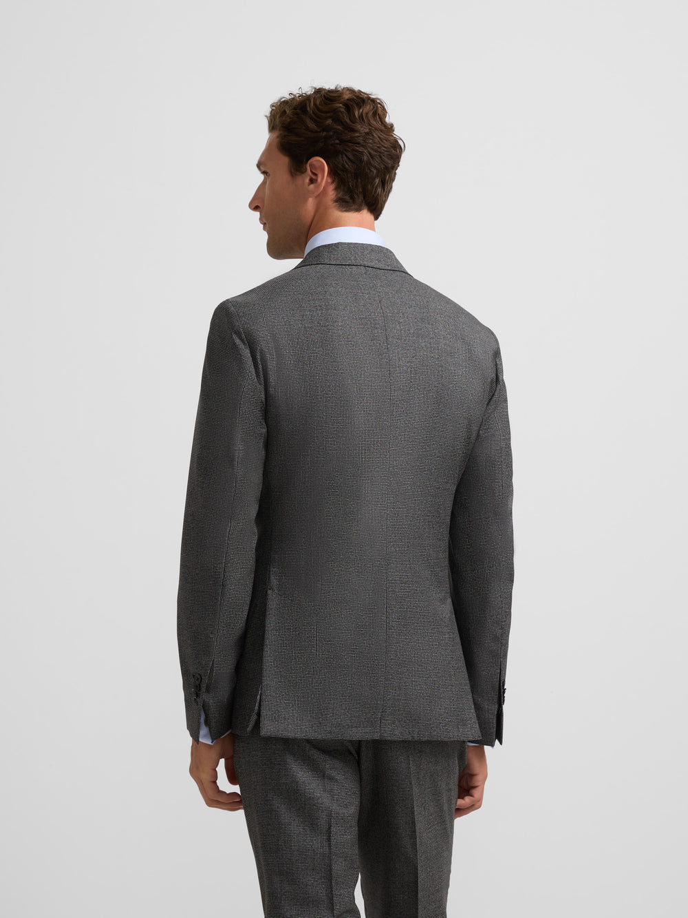 Americana traje pata de gallo gris