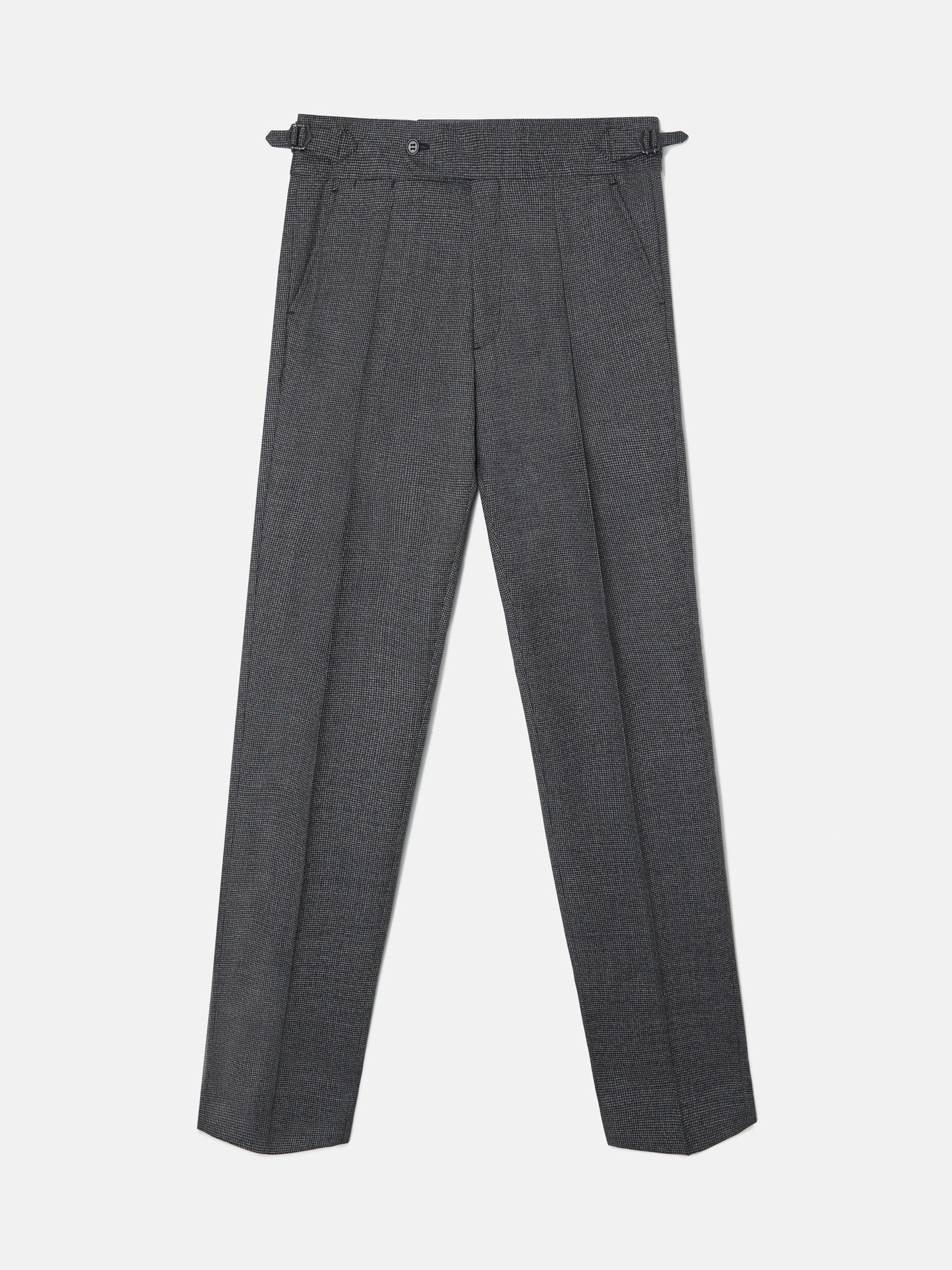 Pantalon de costume pied-de-poule gris