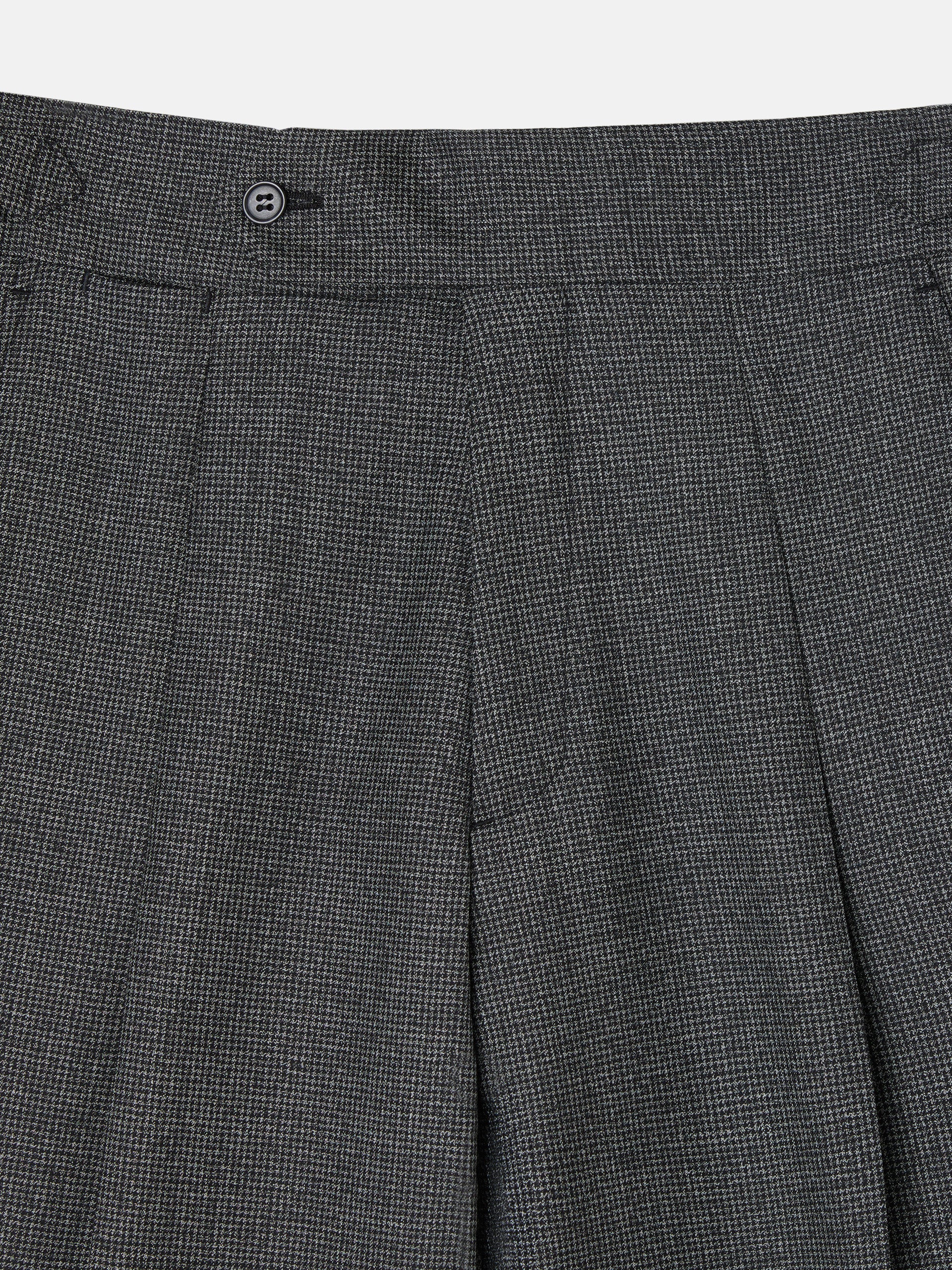 Pantalon de costume pied-de-poule gris