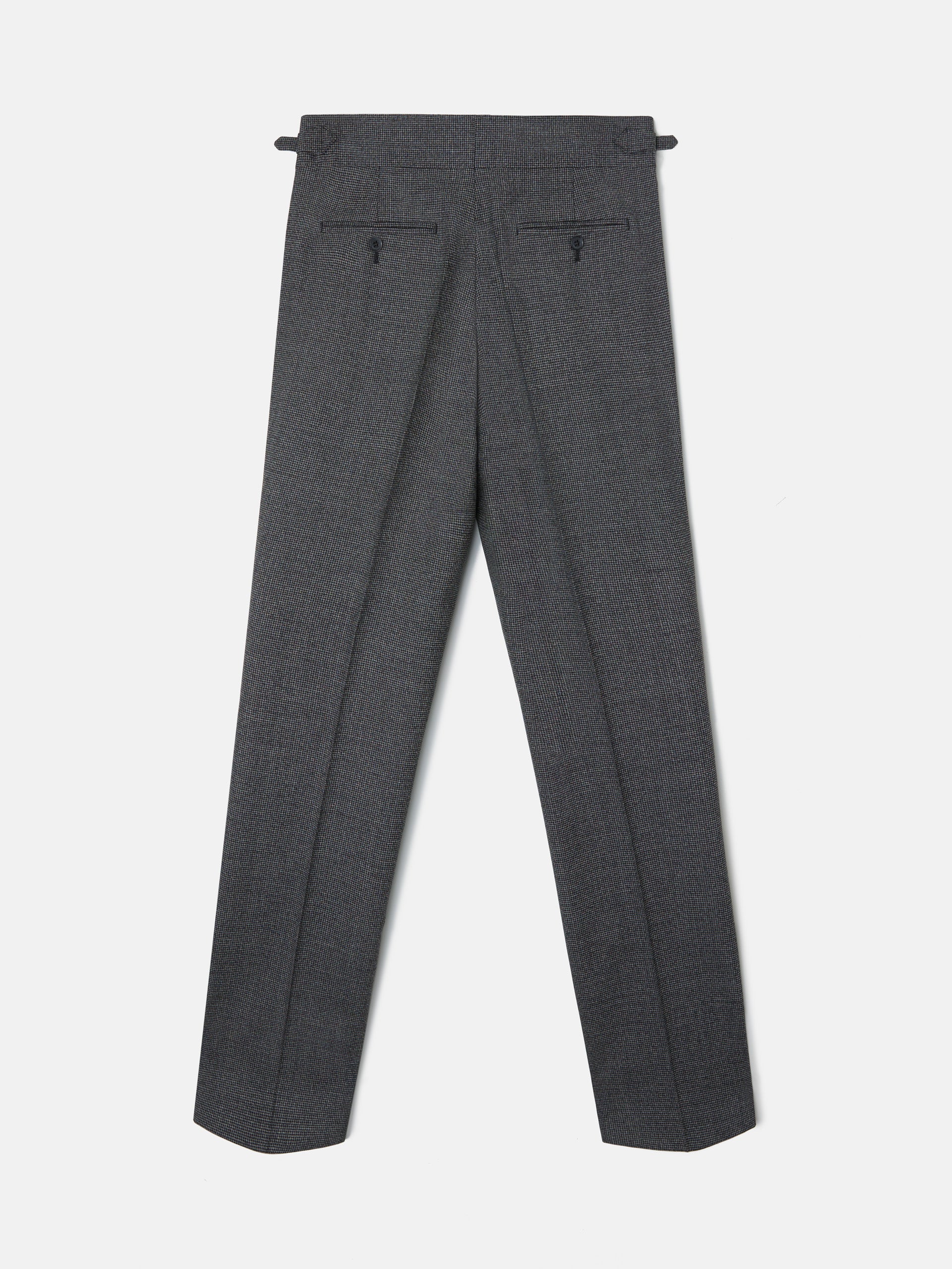 Pantalon de costume pied-de-poule gris