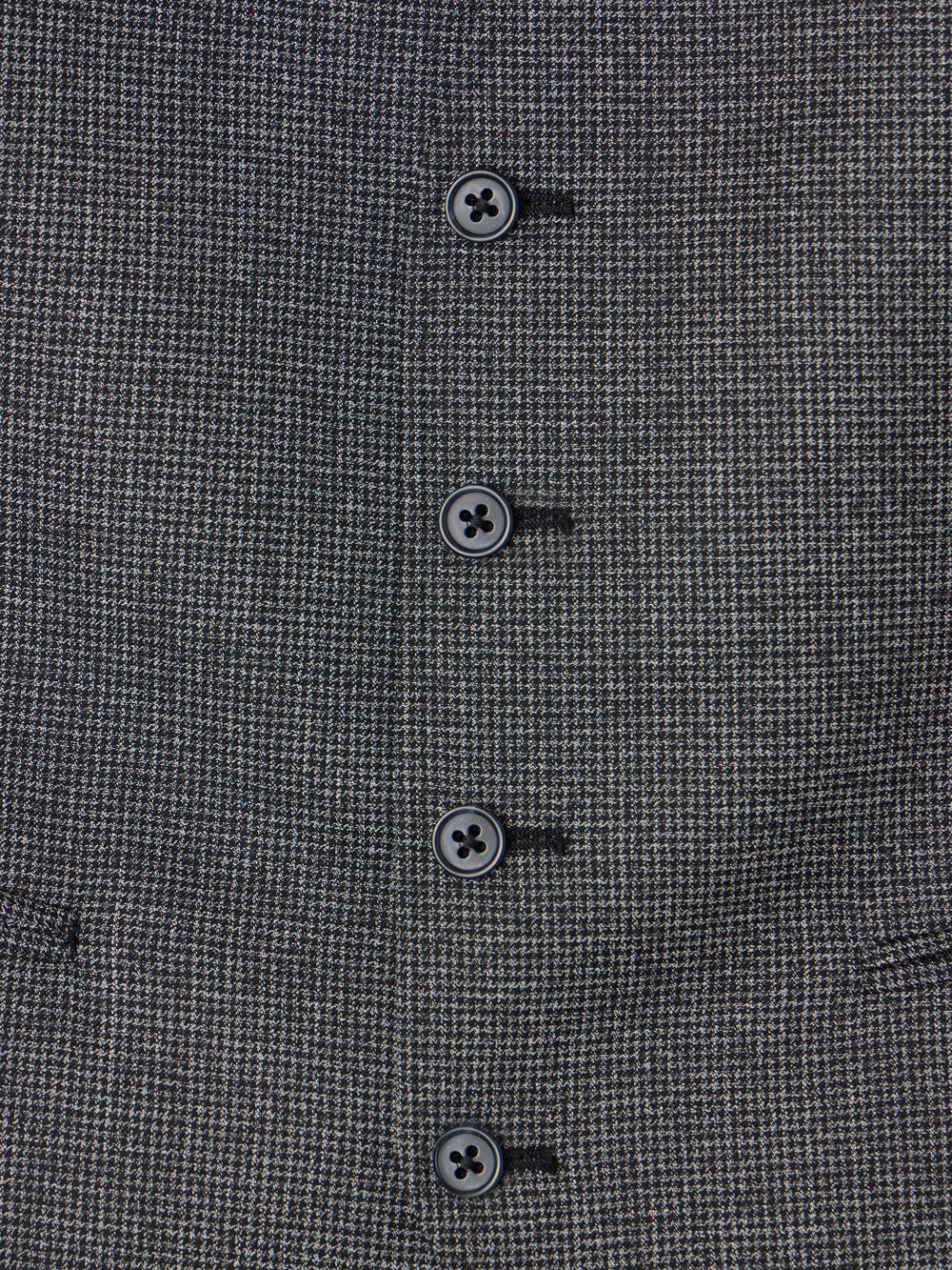 Gilet droit costume pied-de-poule gris
