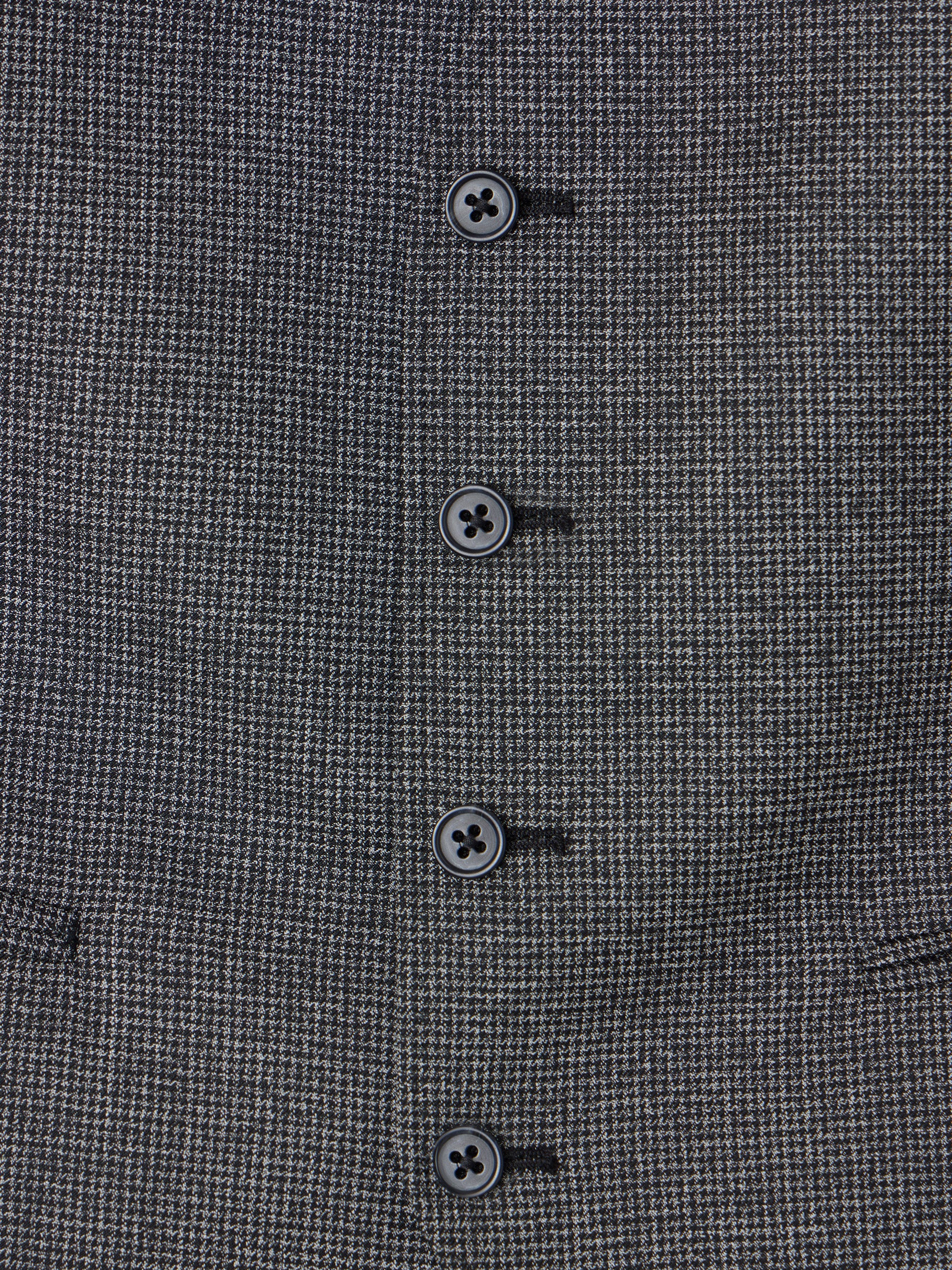 Chaleco recto traje pata de gallo gris
