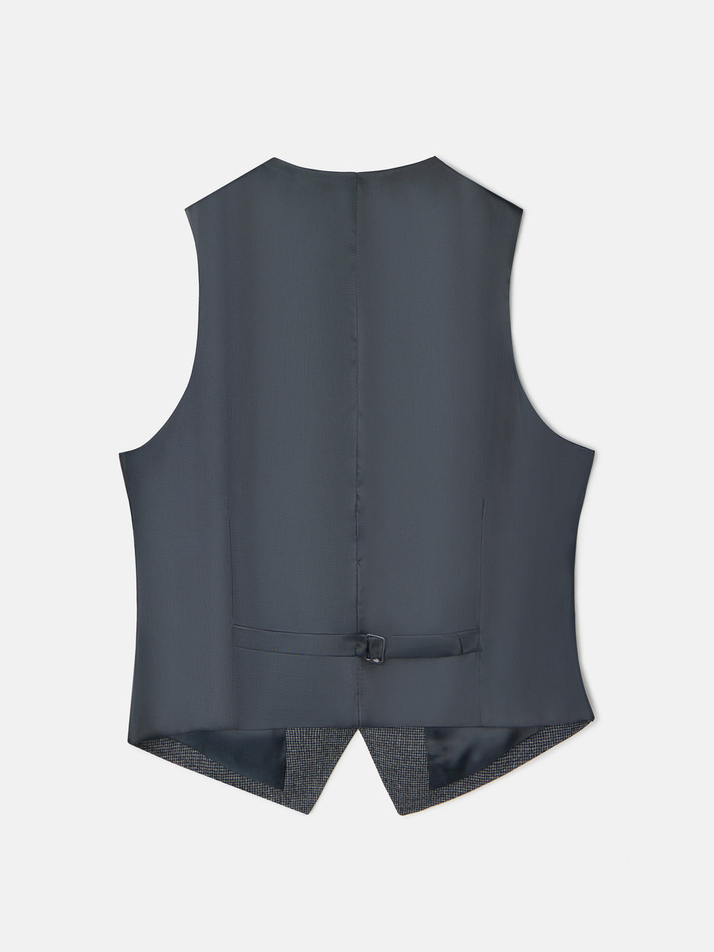 Gilet droit costume pied-de-poule gris