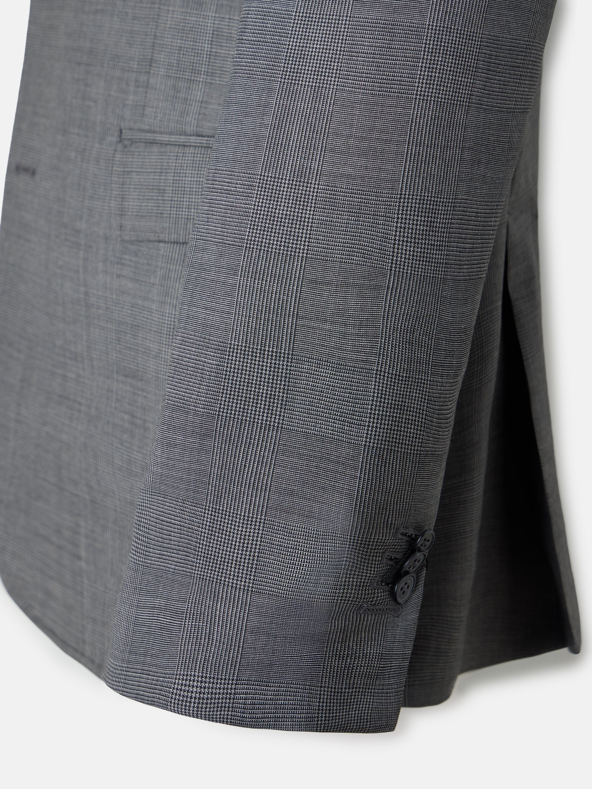 Blazer de fato clássico príncipe de Gales cinzento