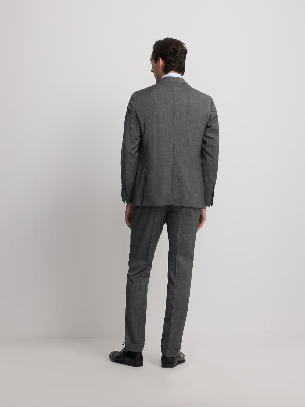 Americana traje clasico principe de gales gris