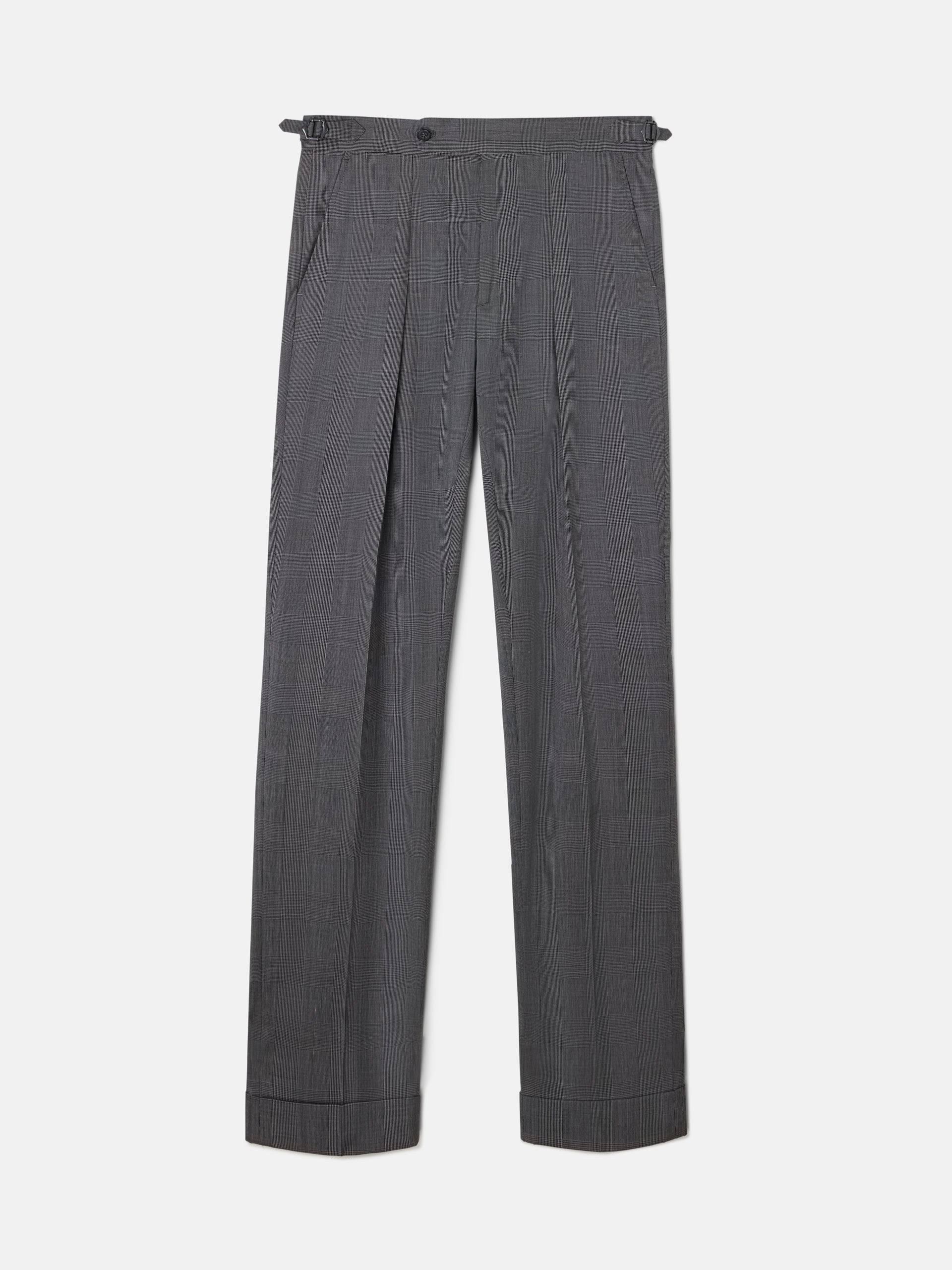 Pantalon traje clasico principe de gales gris