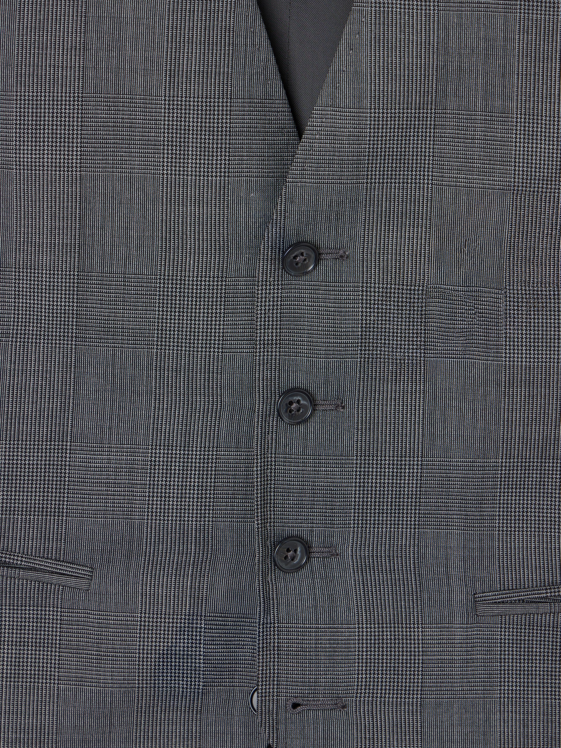 Chaleco recto traje principe de gales gris