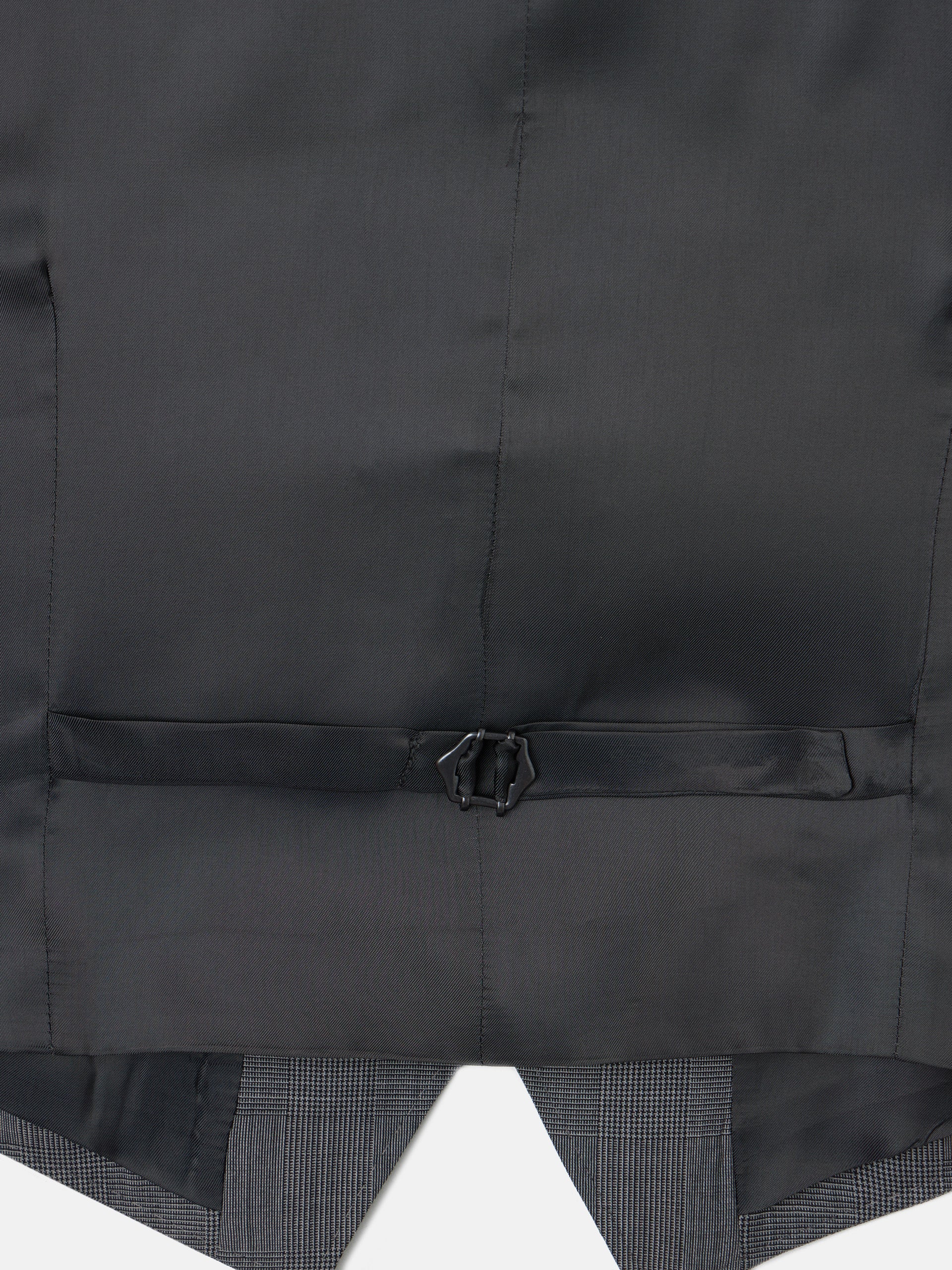 Chaleco recto traje principe de gales gris