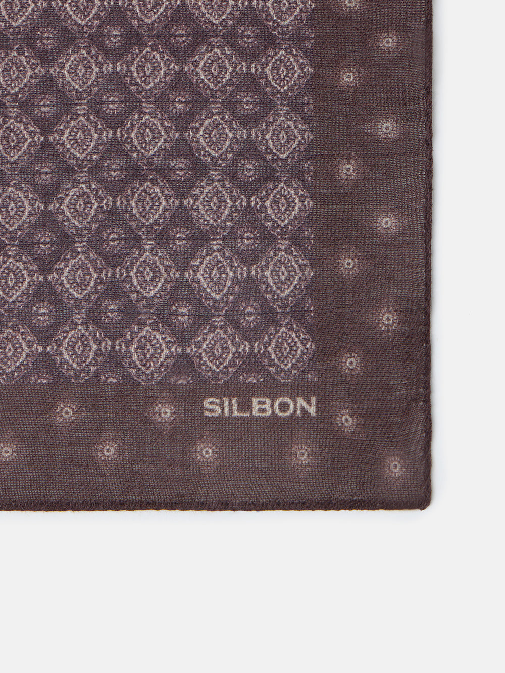 Brown geometric pattern handkerchief