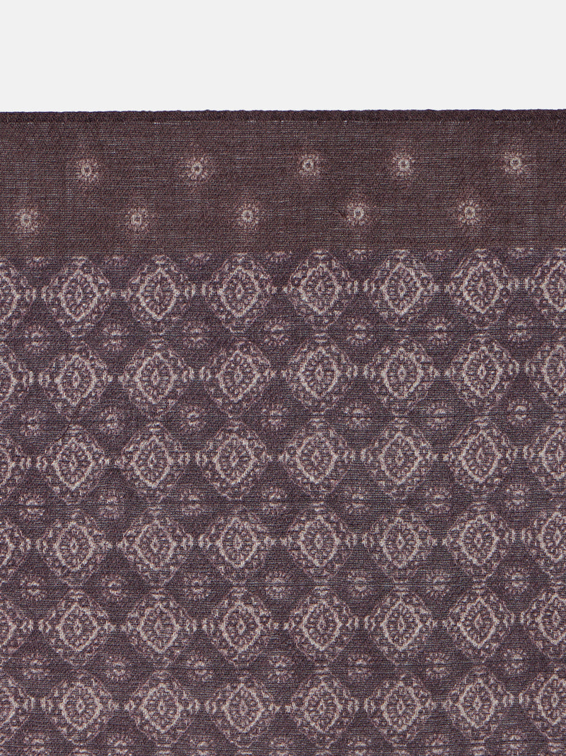 Pañuelo motivo geometrico marron