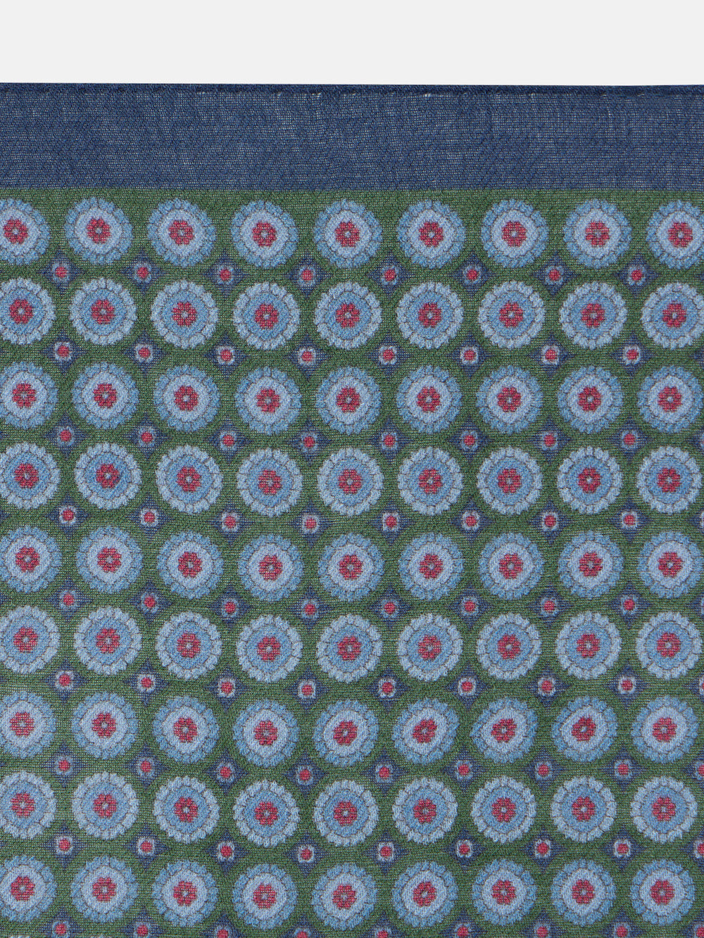Foulard géométrique floral vert